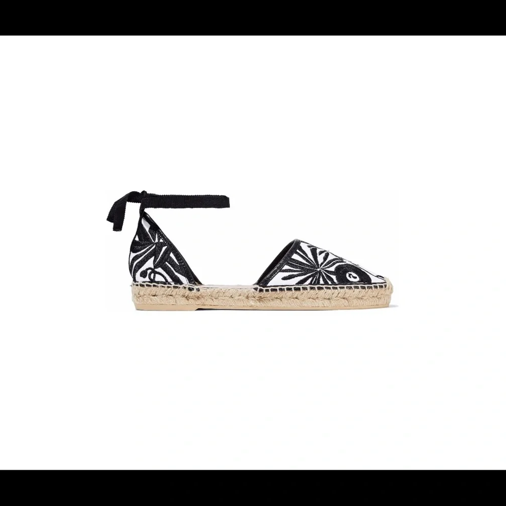 NIB Gorgeous Maje leather-trimmed Espadrilles